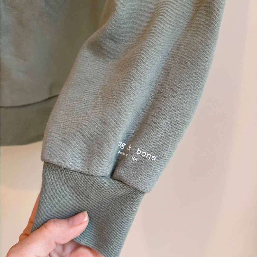Rag and bone quarter zip pullover sweater sage green size XS - Picture 2 of 5